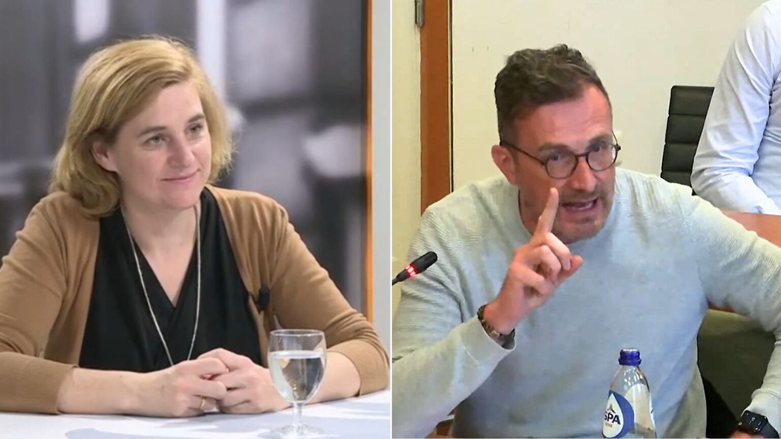 Van den Brandt Elke (Groen) et Smet Pascal (Vooruit) - Source : Wikipédia & Youtube.