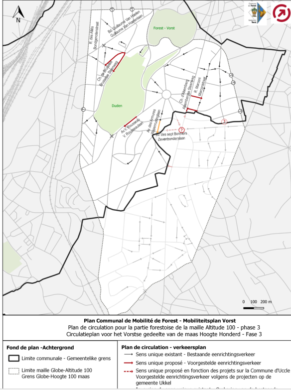 Plans de circulation à Forest.